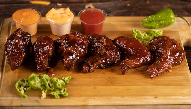 Spicy buffalo coal roasted wings